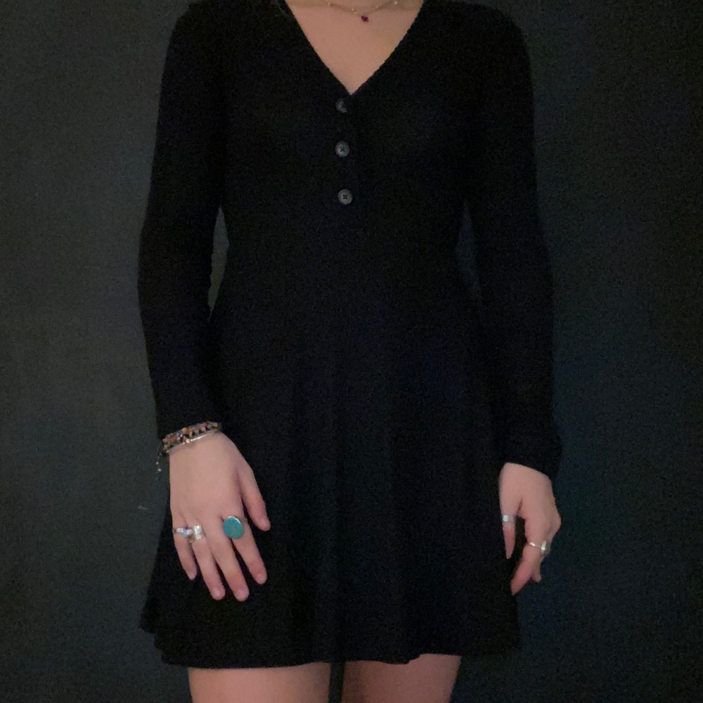 Black button up dress perfect for any occasion